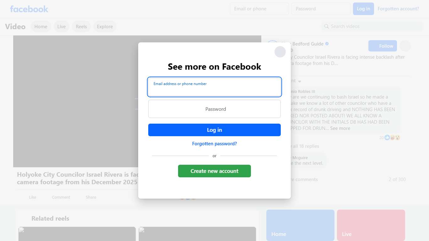Holyoke City Councilor Israel Rivera is facing intense backlash after body-camera footage from his December 2025 DUI arrest by Massachusetts State Police was released by local police unions. He is heard repeatedly threatened to cut or vote against the Holyoke Police Department's budget, saying things like “That’s fine, I’ll just cut the budget,” “I don’t know why I approve your budget every time... Never again will I approve your budget,” and claimed influence as a councilor (“I’m gonna be your 
