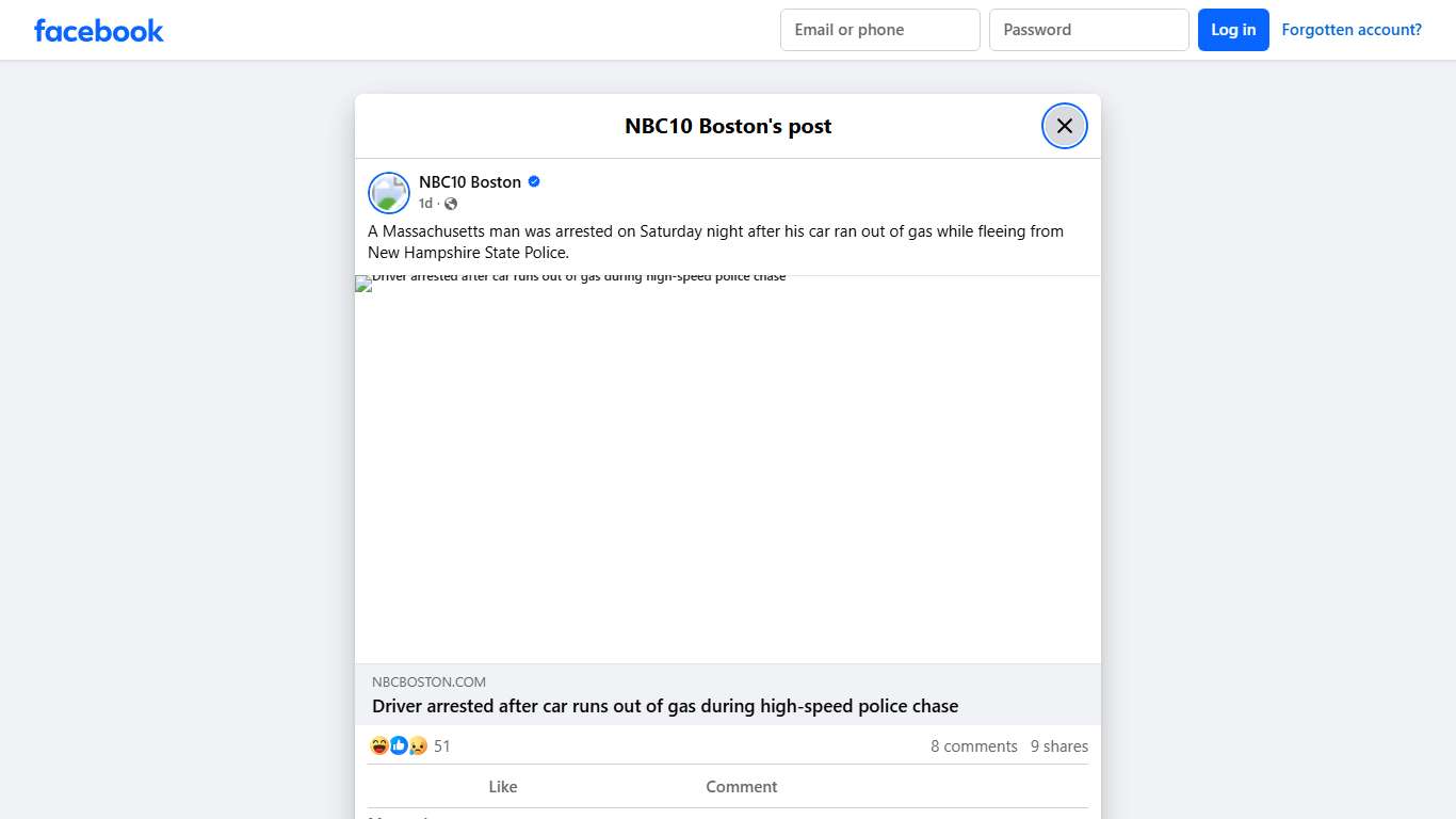 NBC10 Boston - A Massachusetts man was arrested on... Facebook